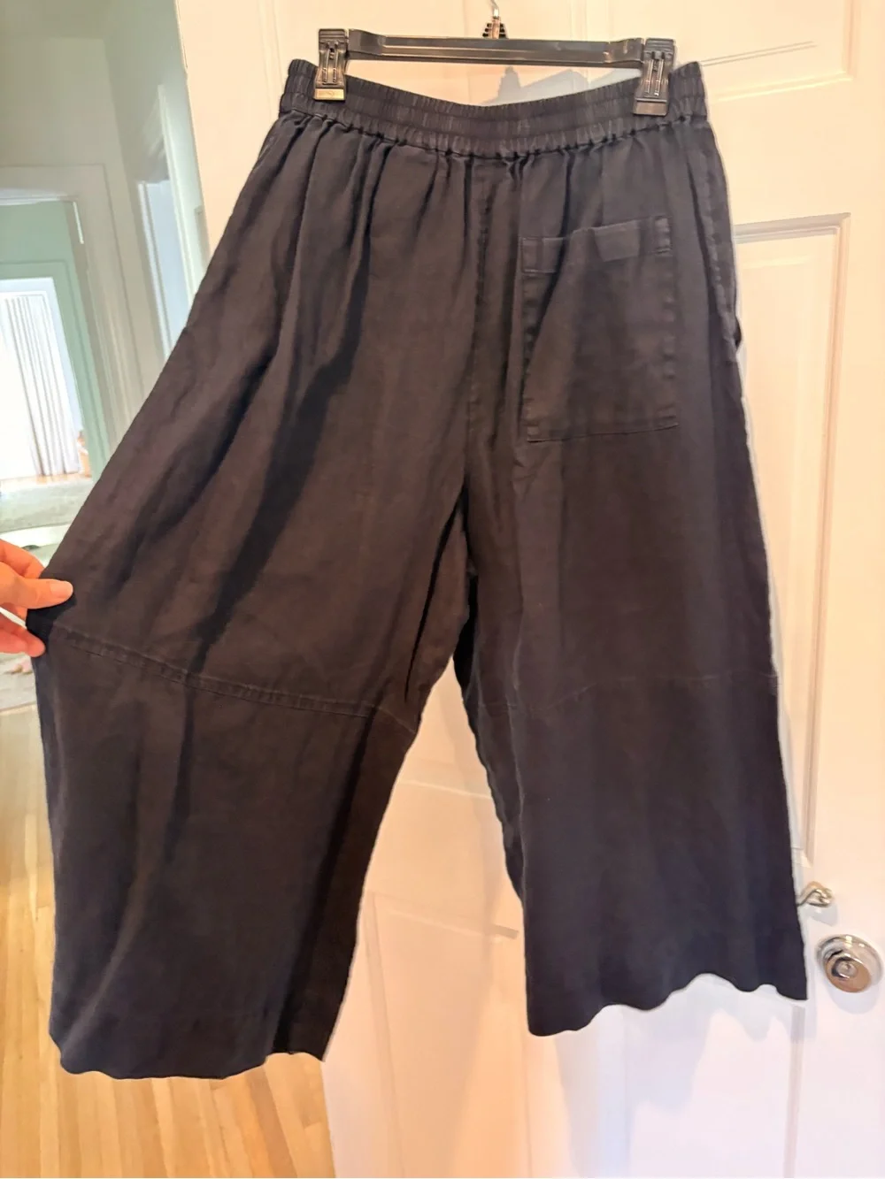 COS Black A-Line Wide-Leg Skirt